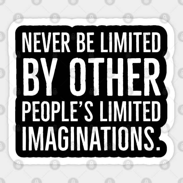 Never be limited by other people’s limited imaginations, Black History Sticker by UrbanLifeApparel